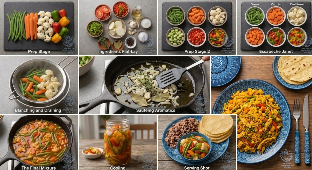 Escabeche Janet (Costa Rican Pickled Vegetable Medley)