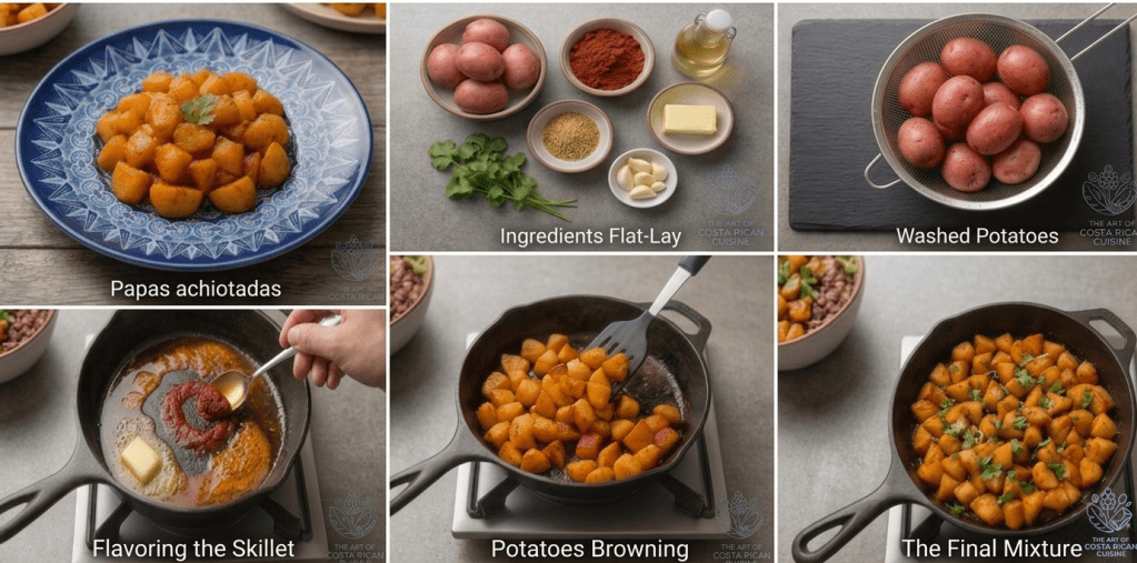 Papas achiotadas (Costa Rican Achiote Butter Potatoes)