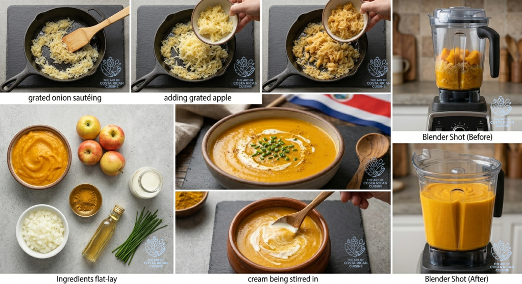 Crema de ayote sazón (Costa Rican Seasoned Squash Cream Soup)