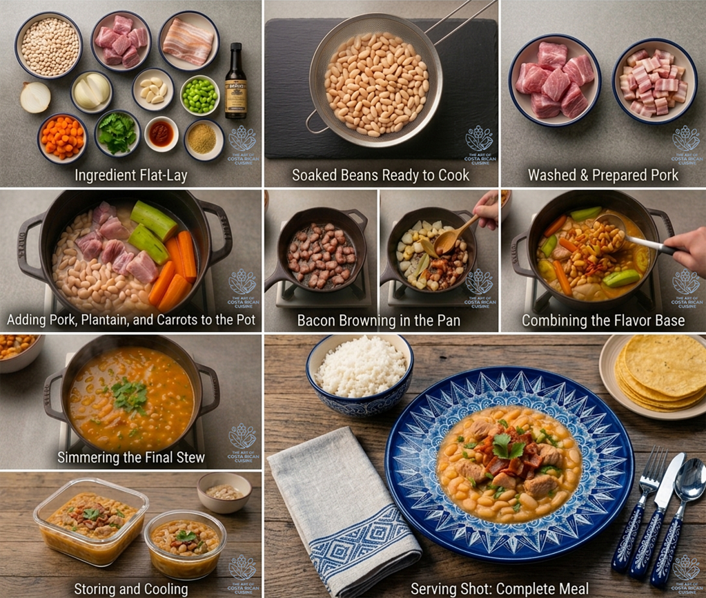 White Beans with Pork and Bacon (Costa Rican Style)